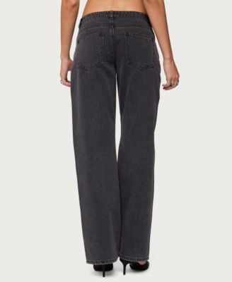 Women's Rossa Beaded Low Rise Baggy Jeans