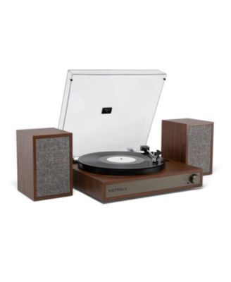 Harmony Bluetooth Turntable System with Speakers, Walnut