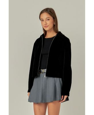 Women's Velvet Bomber Jacket