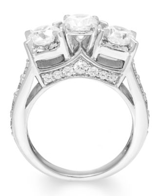 Diamond 3-Stone Ring (3 ct. t.w.) in 14k White Gold