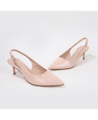 Fancy Slingback Kitten Heels