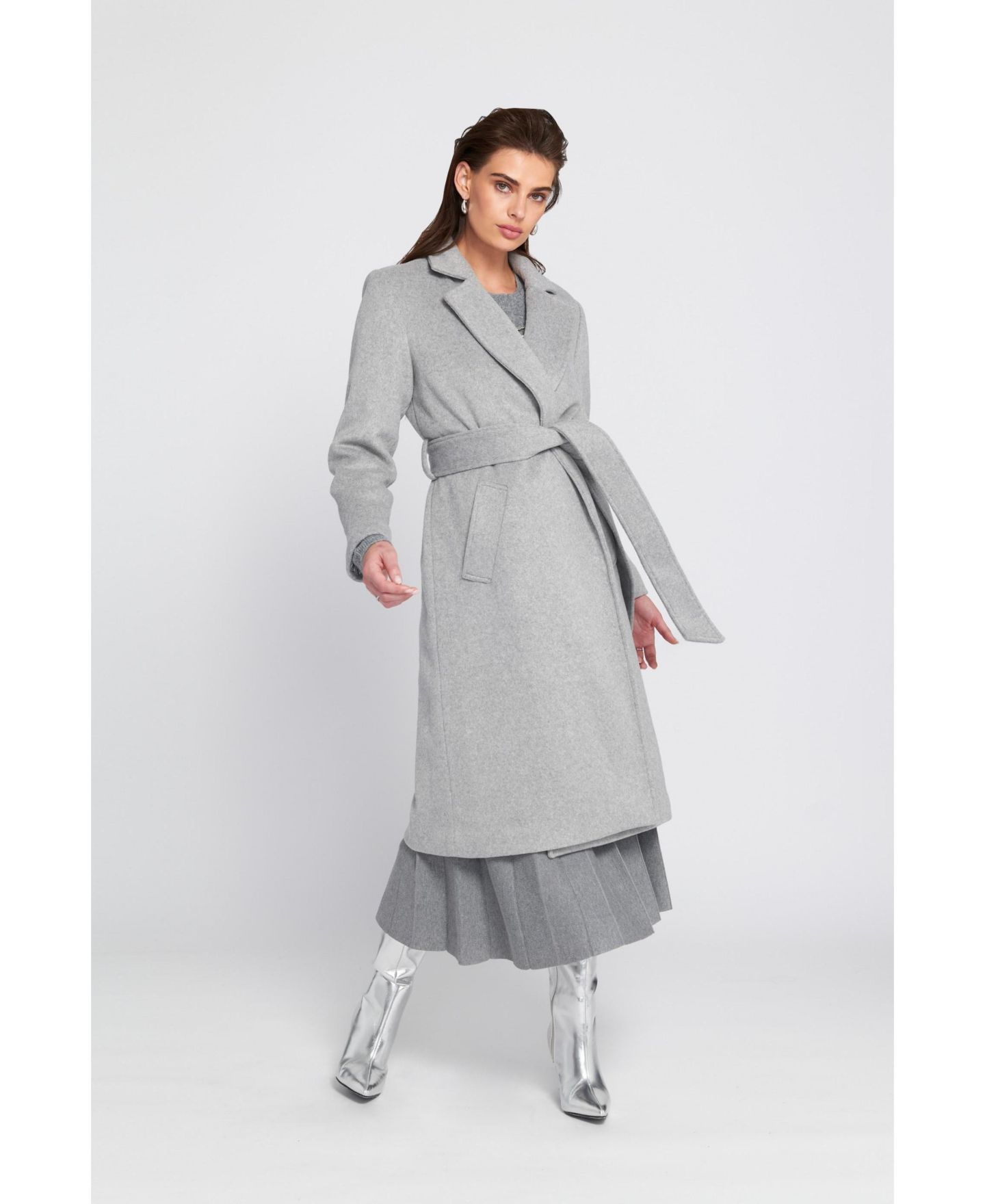 Женская куртка ELLE Collection Melton Wrap Coat Belted/Wrap — фото 2