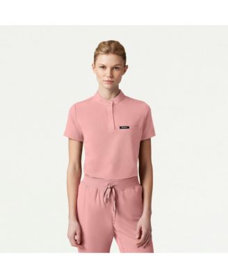 Women's Savi 1-Pocket Classic Banded Collar Scrub Top