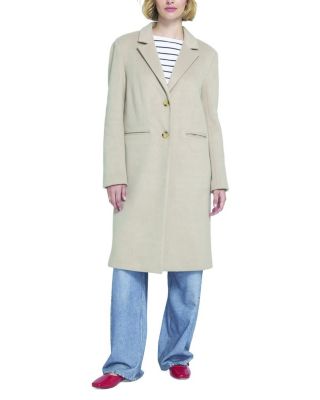 Women's Melton Coat with Printed Lining Trench