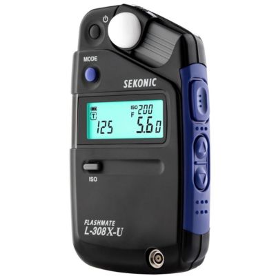 Sekonic L-308X-U Flashmate Digital Light Meter - Ultimate Versatility for Photography & Cinematography with Panasonic AA Batteries