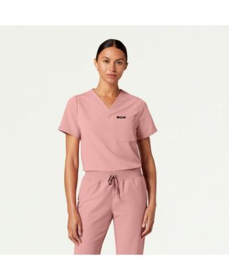 Women's Classic V-Neck Scrub Top with 1 Pocket