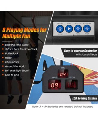 Indoor Electronic Double Basketball Game with LED Scoring and 4 Balls