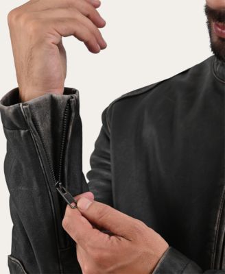 Men's leather Racer Jacket