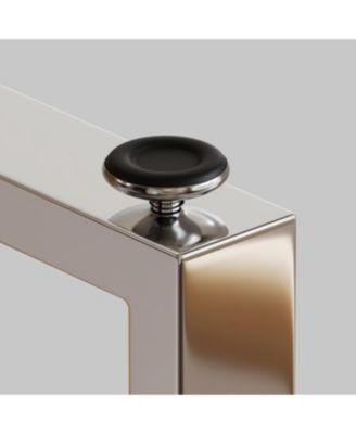 Streamdale 51" Modern Minimalist Glass Dining Table for 4-6 with Tempered Glass & Chrome Legs