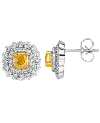 Diamond (1.110 ct. t.w.) Earrings in Two-Tone 14k Gold