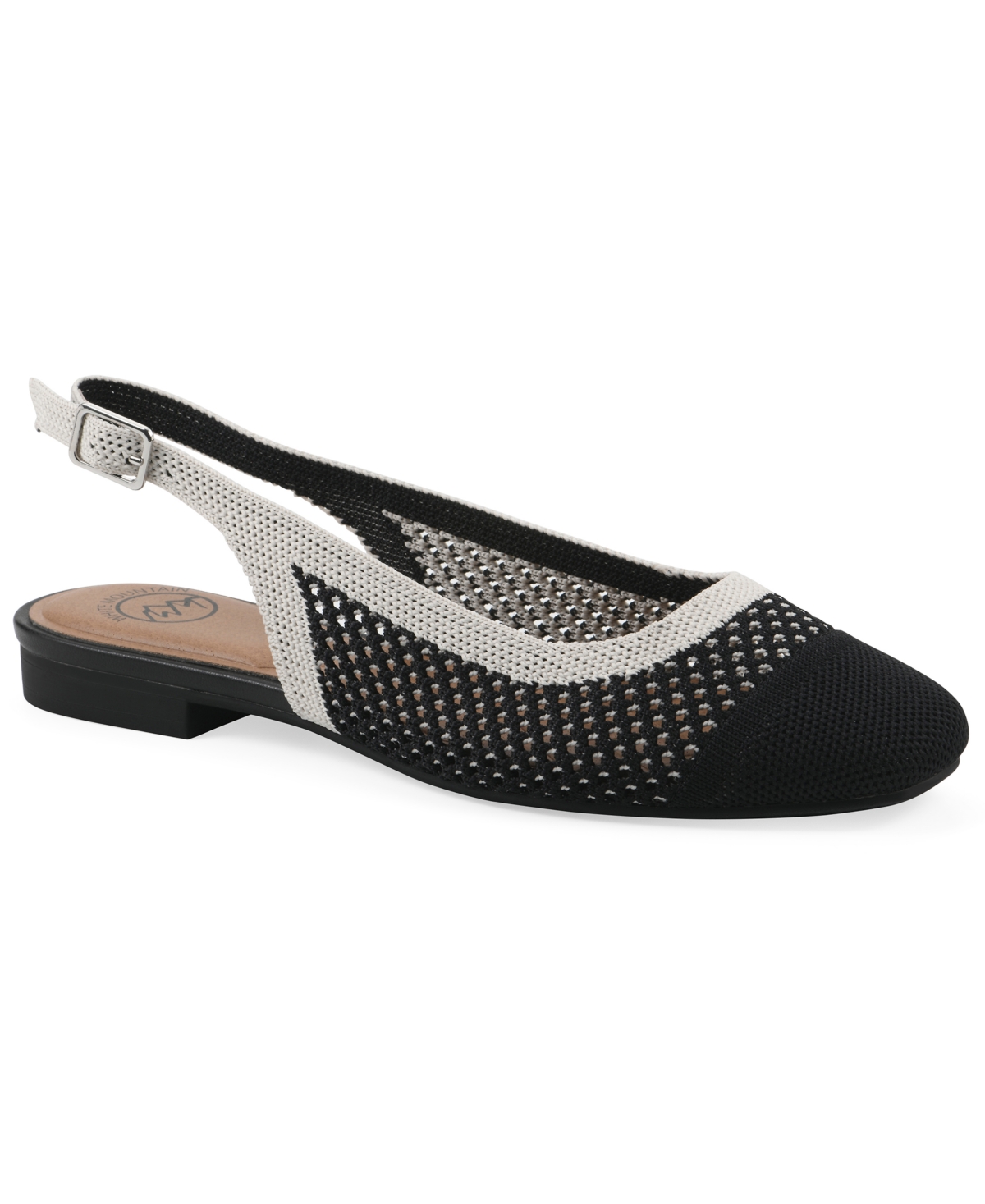 White Mountain Women's Bonie Slingback Flats - Black