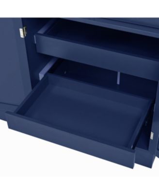 Streamdale Freestanding Buffet with Hutch - Blue, 47.2x15.7x75in