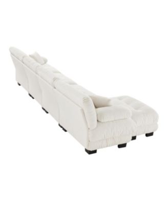 Streamdale Free Combination Modular Sectional Sofa, 4-Seater Comfy Cloud Couch, Chenille 