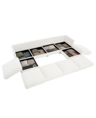 Streamdale Modular Sectional Sofa with Storage, Extra Large U Shaped White Couch