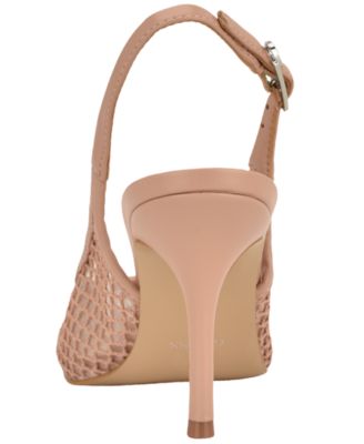 Women's Pandy Mesh Pointed Toe Slingback Stiletto Pumps