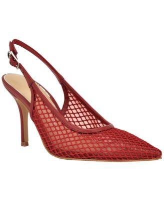 Women's Pandy Mesh Pointed Toe Slingback Stiletto Pumps