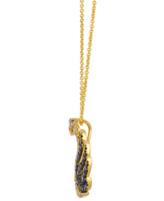 Chocolate Ombre Diamond Pendant Necklace (0.89 ct. t.w.) in 14k Honey Gold