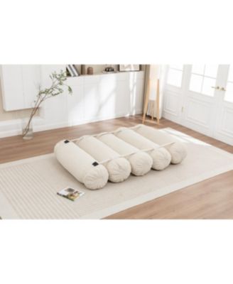 Streamdale Adjustable Corduroy Floor Sofa with Straps for Versatile Configurations