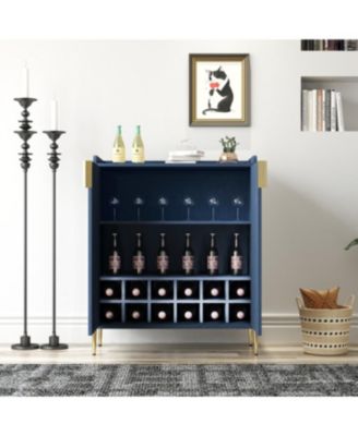 Streamdale Home wine bar cabinet with rack & shelf, modern sideboard buffet