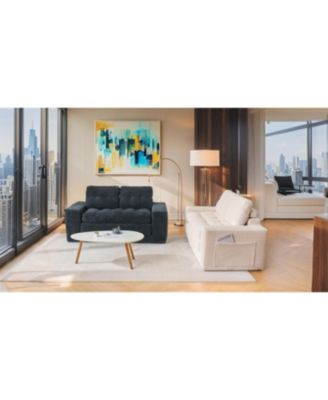 Loveseat Sofa Bed with Memory Foam, Steel Frame, No Assembly