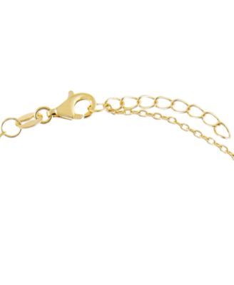 Pave Triple Gold Plated Butterfly Anklet