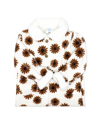 Baby Girls' Wildflower Short-Sleeve Bodysuit, Jacket and Pants, 3-Piece Set