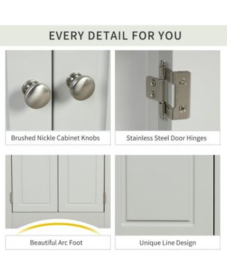 31.5"H Triangle Corner Cabinet, Adjustable Shelves, Kitchen/Home Freestanding Storage