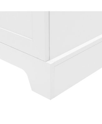 71.2"H Storage Cabinet with 2 Doors and Adjustable Shelf, MDF, for Bathroom or Office Use