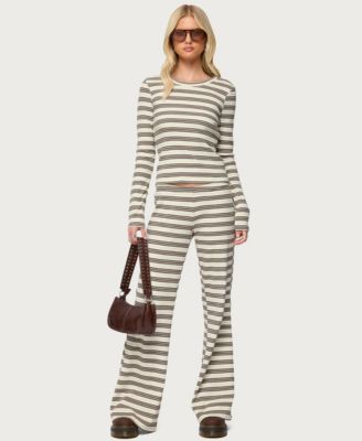 Women's Avalie Striped Ribbed Pants