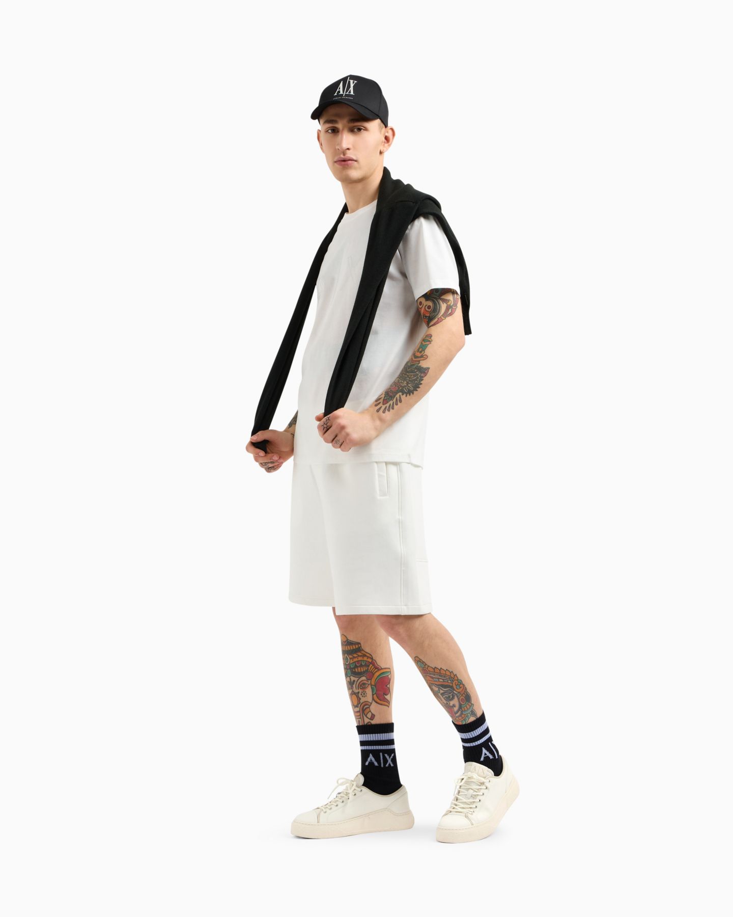 Мужская футболка A|X Armani Exchange Classic-Fit, цвет: Молочный белый — фото 3