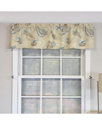 100% Cotton High Quality Beachbound Tailored Window Valance with 1.5" Rod Pocket 50" W X 12" L Blue