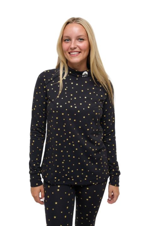 Женский топ OOSC Baselayer - Shining Star, цвет: Чёрный / Золотой