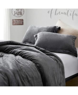 Oversized Comforter Set - The Original Plush - Steel Gray , Twin XL