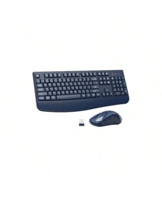 Wireless Keyboard And Mouse Combo, 2.4G Full Size Keys Keyboard With Wrist Rest And 3 - Level DPI Adjustable Wireless Mouse, OS Desktop Laptop, Blue