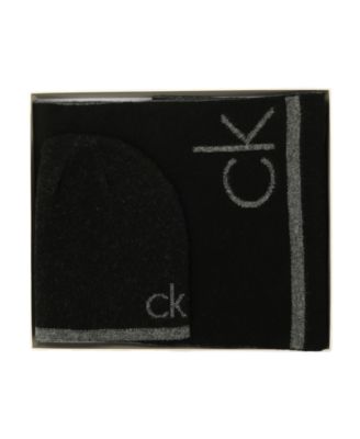 Men's Fuzzy Scarf and Hat, 2-Piece Set