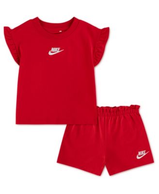 Girls' 4-6X Crewneck French Terry T-Shirt and Shorts, 2-Piece Set