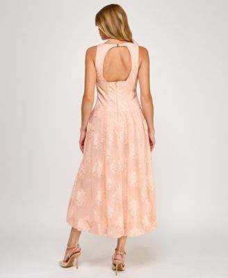 Juniors' Boat Neck Midi Dress