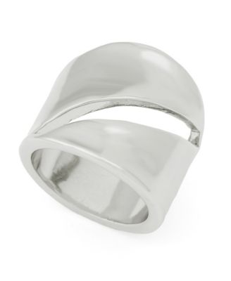 Silver Vintage Openwork Statement Band Ring