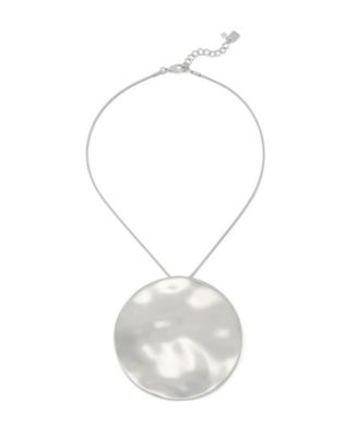 Silver Vintage Medallion Pendant Necklace