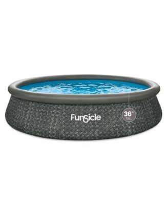 14' x 36" QuickSet Ring Top Above Ground Swimming Pool, Herringbone