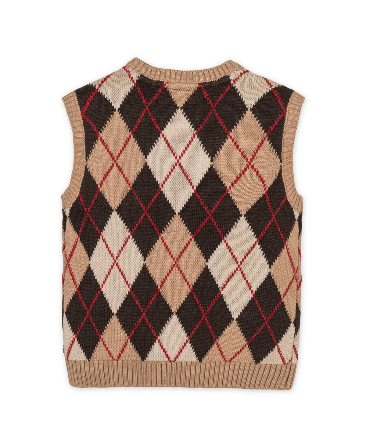 Hope & Henry Little and Big Boys' Organic V-Neck Argyle Sweater Vest