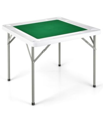 - 4-Player Mahjong Game Table with Iron Frame