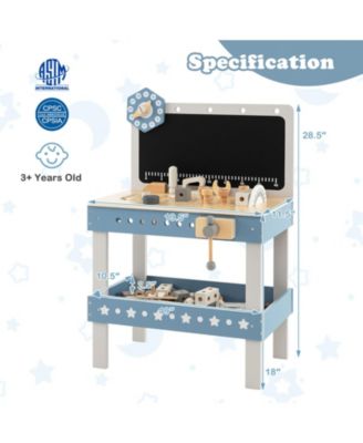 Kids Play Tool Workbench Set with 61 Pcs Tool and Parts Set