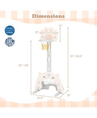 3-in-1 Toddler Sports Center with Basketball Hoop, Soccer & Golf