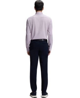 Men's Printed Cotton Blend Slim-Fit Dress Shirt