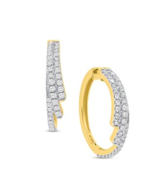 Lab-Grown Diamond Hoop Earrings (1 ct. t.w.) in Sterling Silver (also in 14k Gold Plated Sterling Silver)