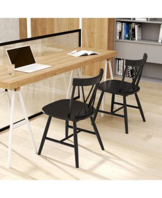 Dining Chairs Farmhouse Kitchen Chair with Rubber Wood Frame,