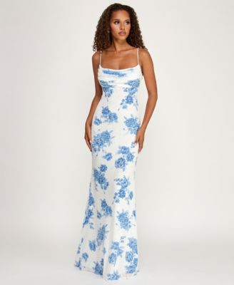 Juniors' Sequin Detail Gown