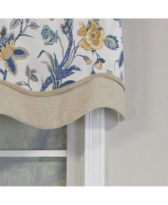 Gianna Glory Valance Spa. 3" Rod Pocket, Layered, Trimmed
