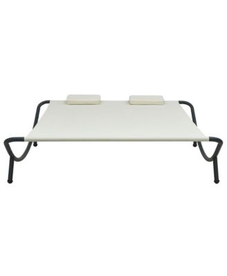 Sun Lounger Oxford Fabric, Polyester, Steel Large